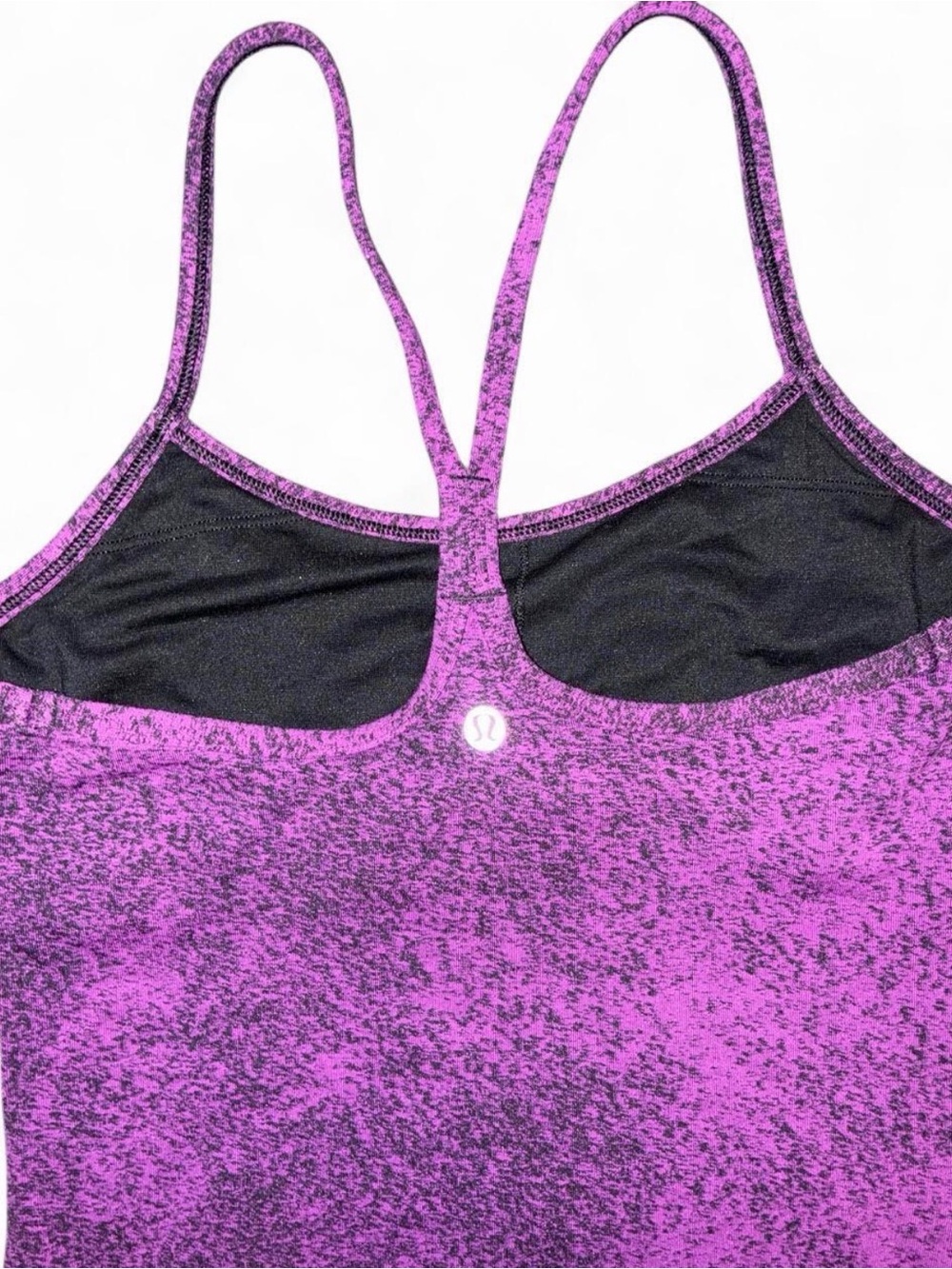 lululemon athletica Purple Space-Dye Strappy Tank with Built-In Shelf Bra